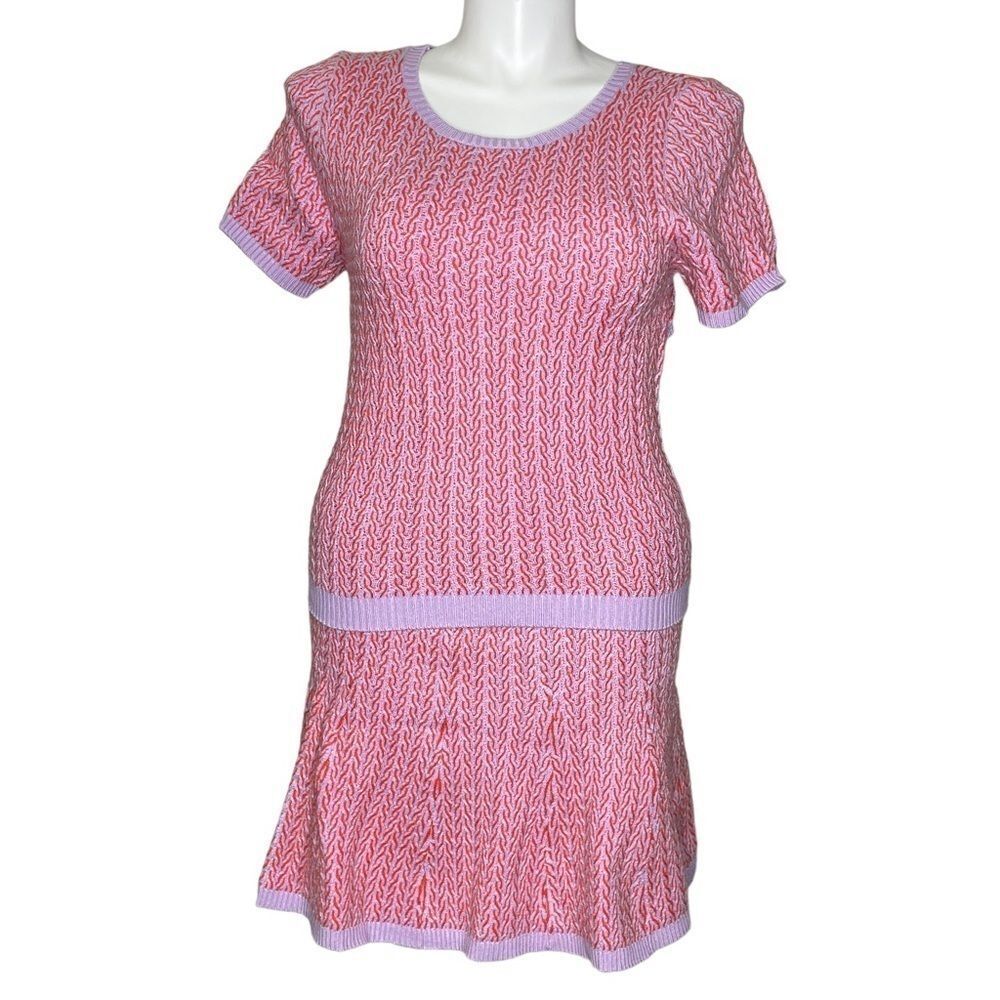 Anthropologie Maeve Cable-Knit Sweater Skirt Set NWT large